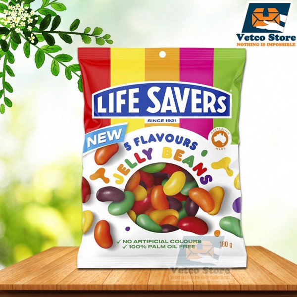 Kẹo Trái Cây Life Savers 5 Flavours Jelly Beans 180g